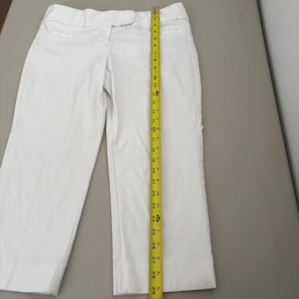 The Limited Exact Stretch White Cropped Capri Pants Size 8 Business Casual - Picture 6 of 8